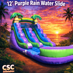 12 Foot Purple Rain Water Slide