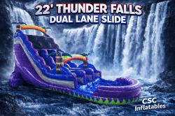 22 Foot Thunder Falls Dual Lane Slide Dry