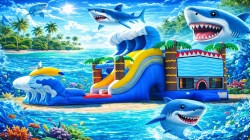 shark20attack208 1769547965 Shark Attack Dual Lane Combo Slide Dry